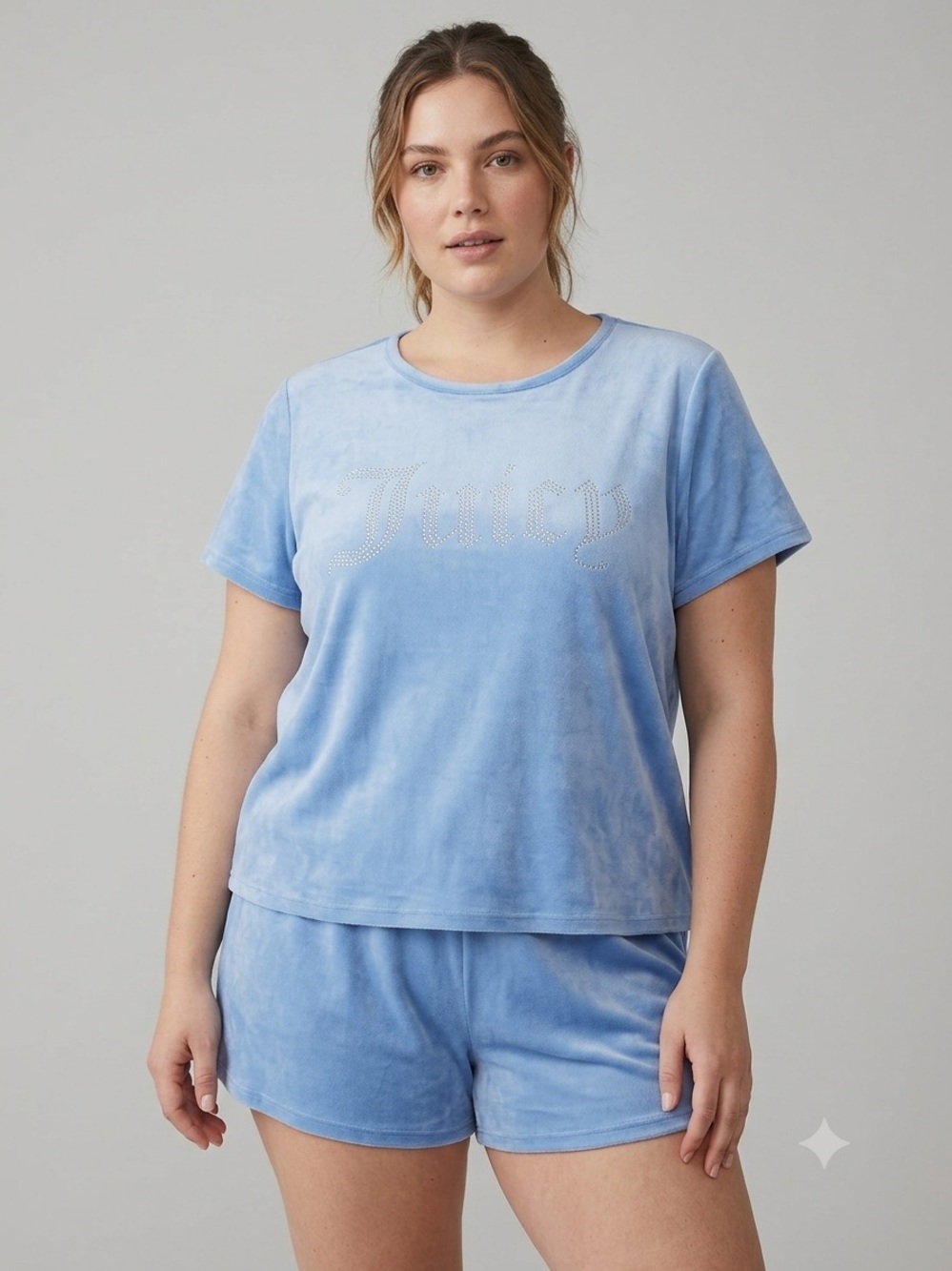 Juicy Couture Light Blue Velour Lounge Set
